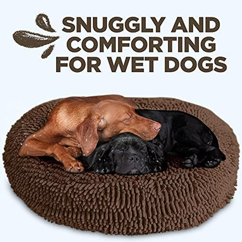 Soggy Doggy Super Snoozer round Dog Bed, Dark Chocolate, XL 42"X42"X7"