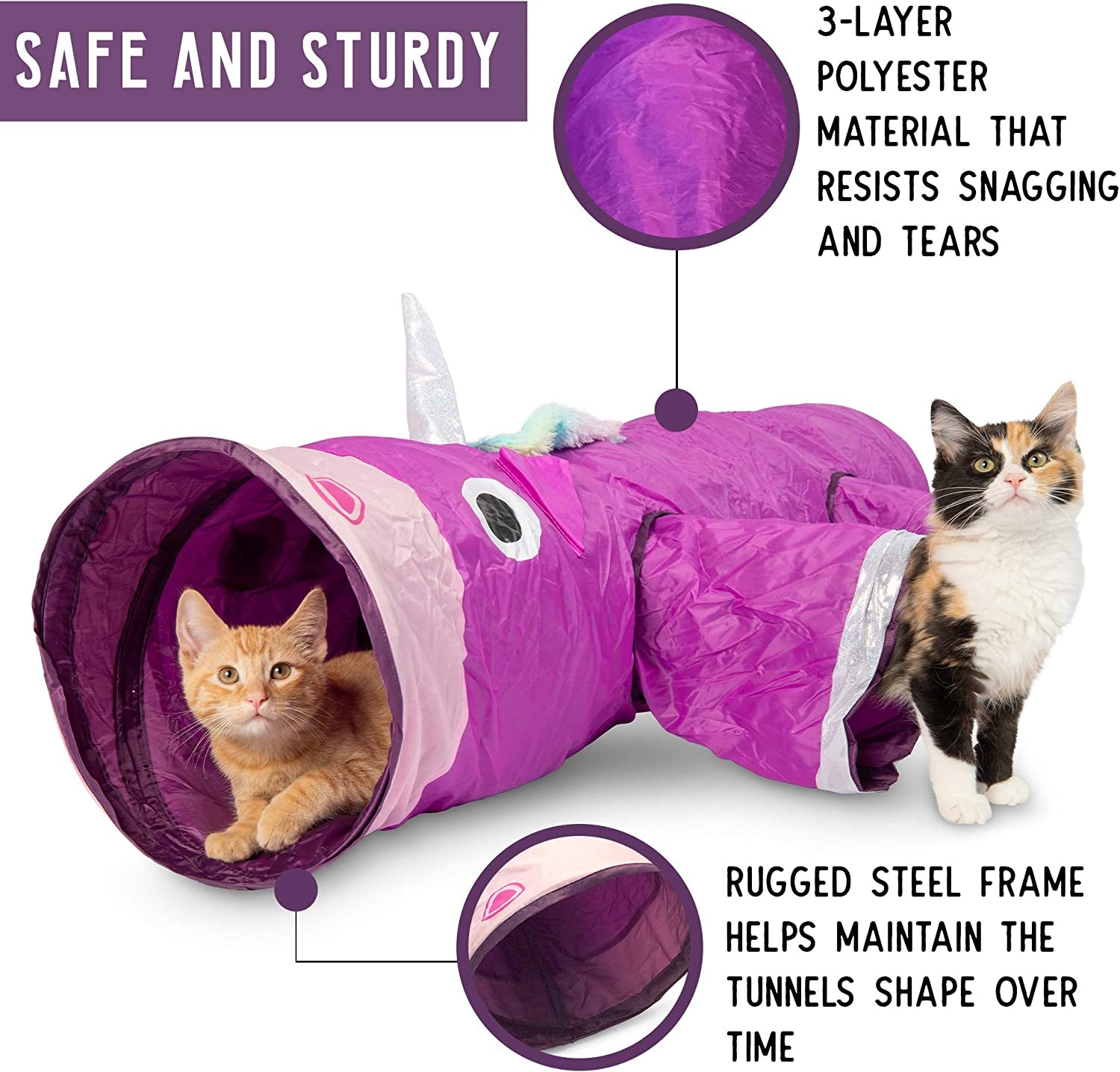 Magic Mewnicorn Multi Cat Tunnel Toy