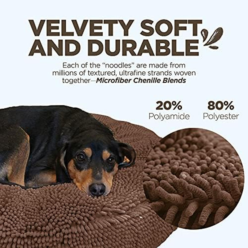 Soggy Doggy Super Snoozer round Dog Bed, Dark Chocolate, XL 42"X42"X7"