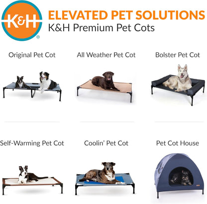 K&H Outdoor Elevated Dog Bed - Ultimate Cooling Raised Bed for Large Breeds, Gray, XL 50" x 32"