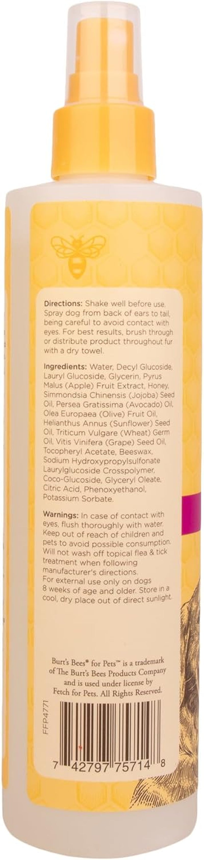 Burts Bees for Pets Waterless Shampoo Spray, with Apple & Honey, 10 Fl Oz