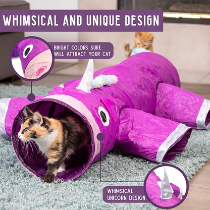 Magic Mewnicorn Multi Cat Tunnel Toy