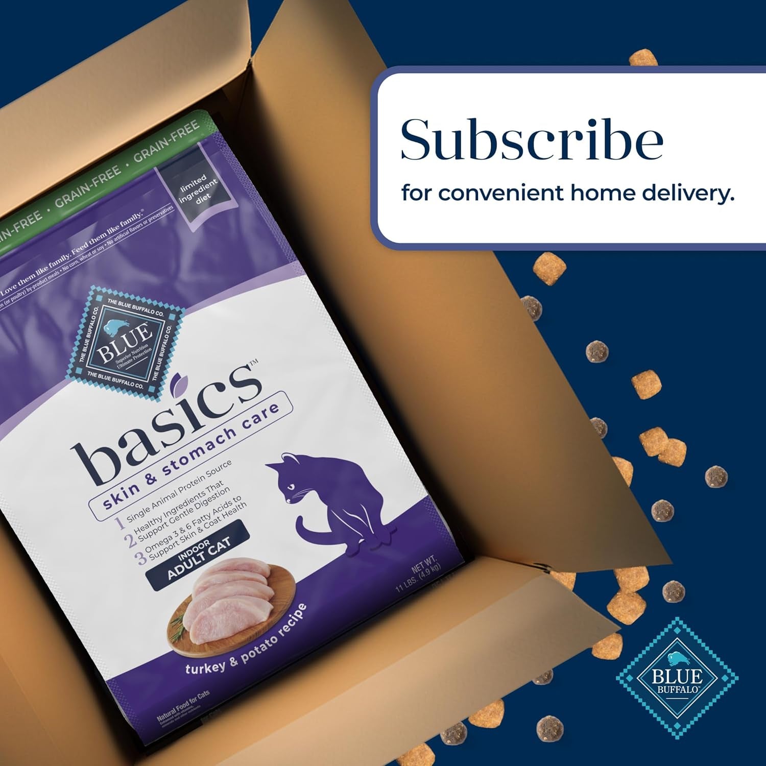 Basics Turkey Grain-Free Dry Cat Food, 11 Lb