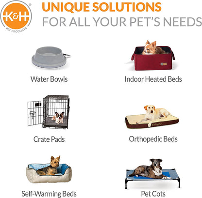 K&H Outdoor Elevated Dog Bed - Ultimate Cooling Raised Bed for Large Breeds, Gray, XL 50" x 32"