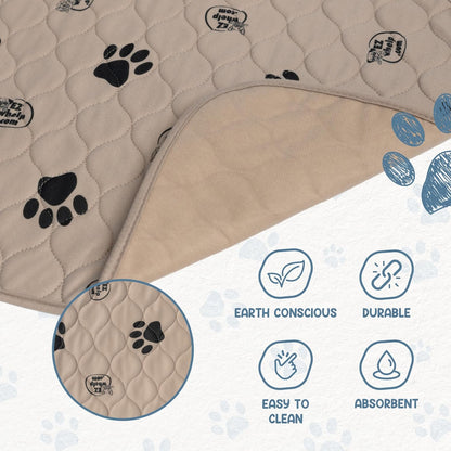 Reusable Dog Pee Pads, Washable Waterproof Mat 24X36 In, 2 Pack